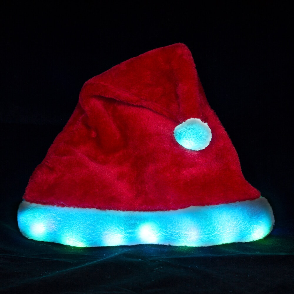 带 LED 灯的圣诞帽
